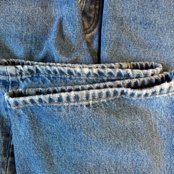 Betro Simone Jeans Blue High Rise Wide Leg Button Fly Size 32 Normcore - Picture 8 of 8